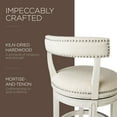 thumbnail image 4 of Maven Lane Alexander Bar Stool, White Oak w/ Natural Fabric Upholstery, Set of 3, 4 of 6