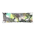 thumbnail image 2 of YUSDECOR Colorful Tropic Zebra Body Pillow Pillowcase Pillow Protector Cushion Cover 20x60 Inch, 2 of 2