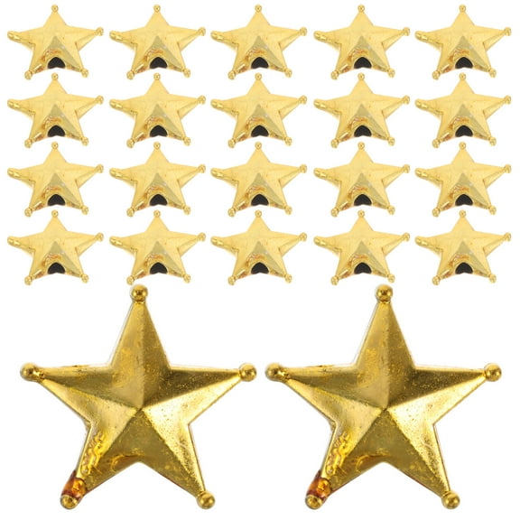 HAKIDZEL Topper for Mini Christmas Tree 50Pcs Golden Plastic Star Decor