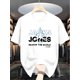 thumbnail image 2 of 2024 Men'S Summer Geometric Pattern Letter Short Sleeve Fashion Street Casual T-Shirt, 2 of 6