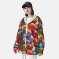 thumbnail image 3 of Vsdgher Chemises à Capuche Imprimé Œufs de Pâques pour Hommes Femmes, Manches Longues Protection Solaire Pêche pour Course Natation-TG, 3 of 7