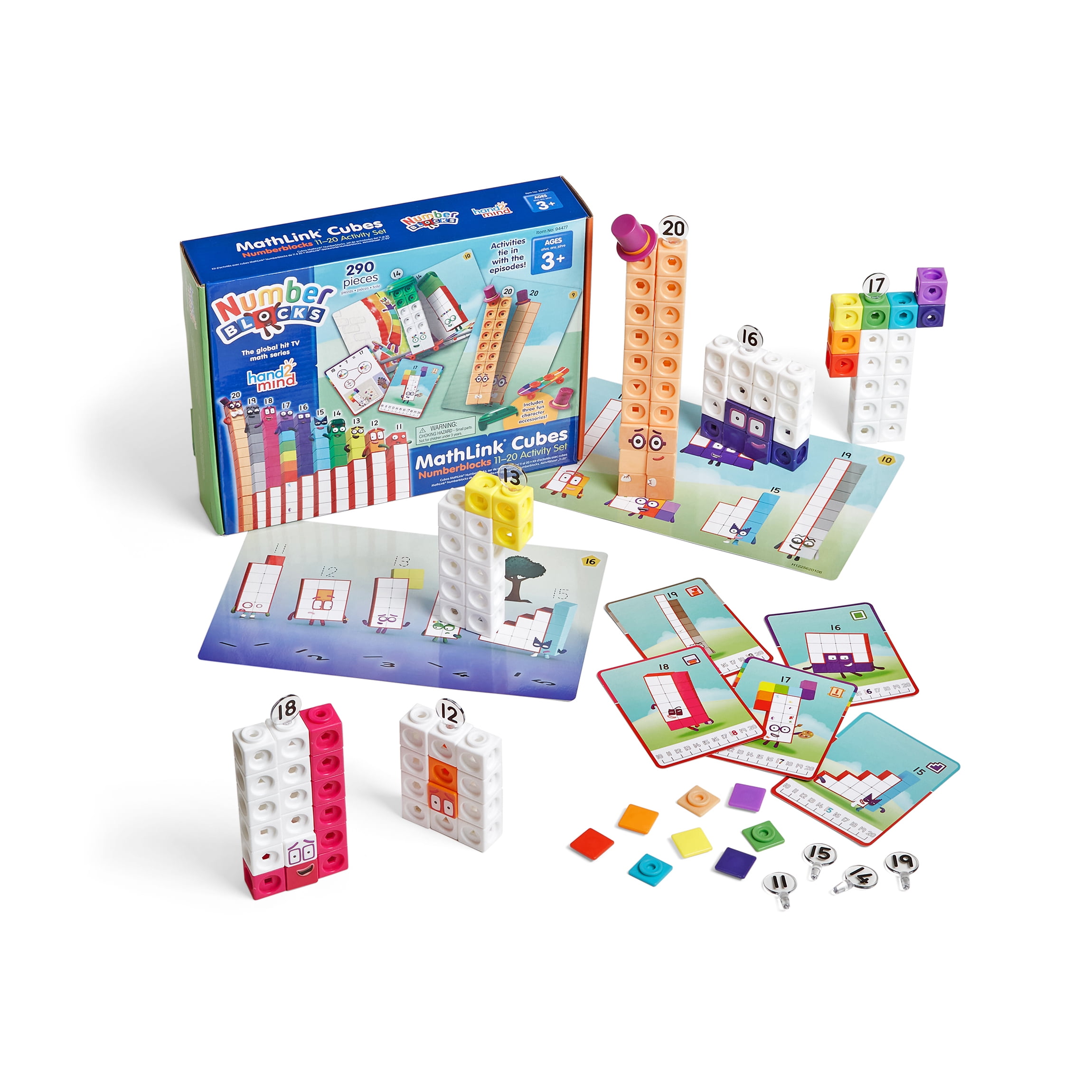 Hand2Mind MathLink Cubes Numberblocks 11-20 Activity Set