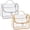 Gold+Silver, variant on 2 Pack Clear PVC Makeup Bag, Waterproof Transparent Cosmetic Tote Bag with Handle, Large Capacity Travel Toiletry Bag for Women