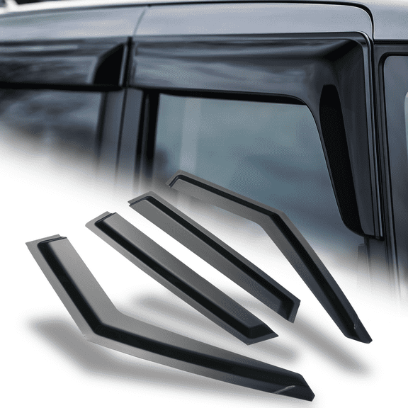 M-AUTO Set of 4 Outside Mount Window Visor Deflector Rain Guards Smoke Tinted for 2021 2022 2023 Kia Seltos