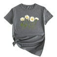 thumbnail image 1 of LUOGENLI T-shirts pour Femmes T-shirts Frais et Mignons en Coton Imprimé Col Rond Manches Courtes T-shirts Graphiques Amusants pour la Saint-Patrick Gris m, 1 of 3