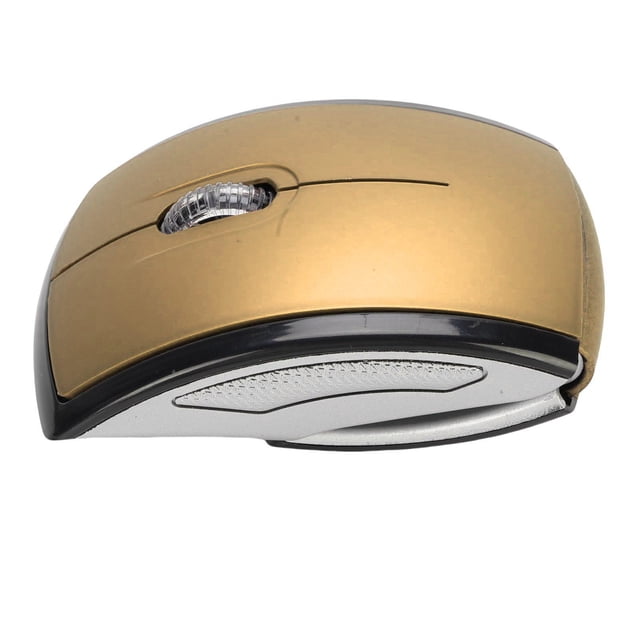 Folding Wireless Mouse, 2.4G Travel Mouse Portable with Receiver, Rechargeable Slim Rotatable for Laptop PC