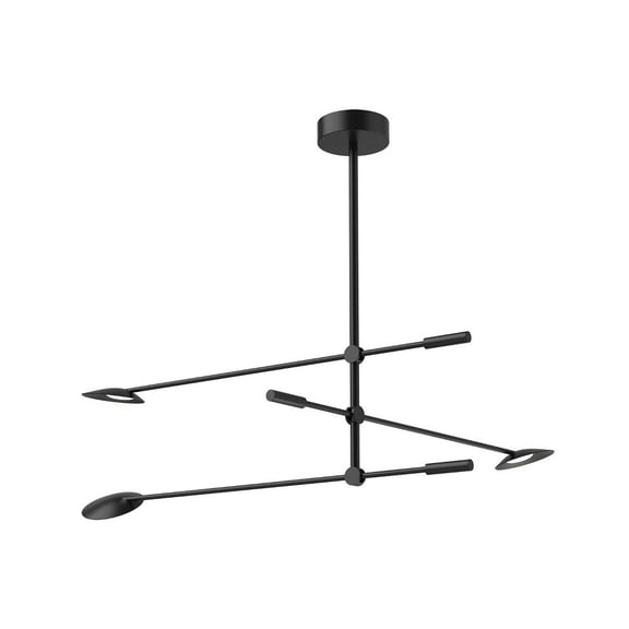 CH90132-BK-Kuzco Lighting-Rotaire - 21W 3 LED Chandelier-13 Inches Tall and 32.5 Inches Wide