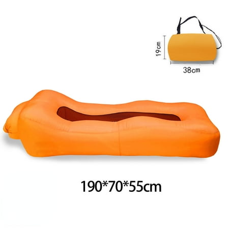Portable Air Inflatable Sofa Lounger Ergonomic Design Camping Polyester Sleeping Pad Waterproof Quick Inflation Breathable for Outdoor Travel Relax