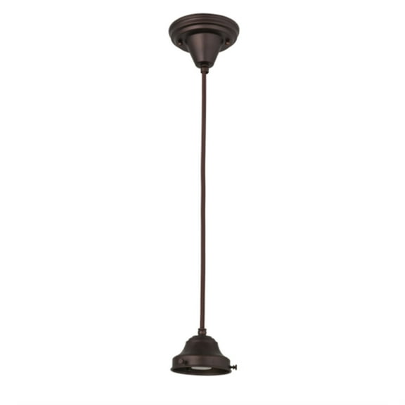 4"W Revival Mahogany Bronze 1 LT Pendant Hardware