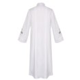thumbnail image 6 of BLESSUME Unisex Church Robes for Pastors Priest Robe Priest White Jacquard Robe, 6 of 6