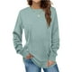 thumbnail image 1 of Pntutb Moda Mujer Otoño Invierno Sólido Cuello Redondo Jersey Manga Larga Tops Pntutb Pntutb-3091, 1 of 6