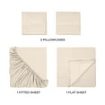 thumbnail image 5 of Superior 4-Piece Rayon From Bamboo Ivory Sheet Set, Full, 5 of 9