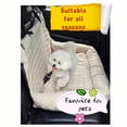 thumbnail image 2 of Durable Polyester Pet Car Seat Cover (1pc) - All-Season Beige Quilted Design, Adjustable Straps, Safety Harness Attachment & Secure Buckle Pad, Portable for Dogs & Cats, 2 of 5