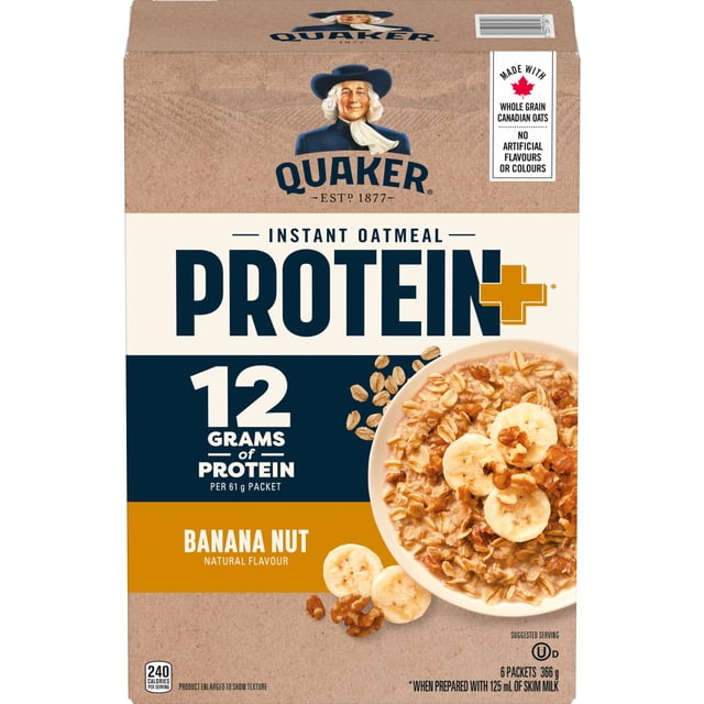 Quaker Protein+ Banana Nut Instant Oatmeal