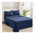thumbnail image 1 of Juego De Sábanas King Size Ultra Suave 4piezas color :Azul oscuro, 1 of 4