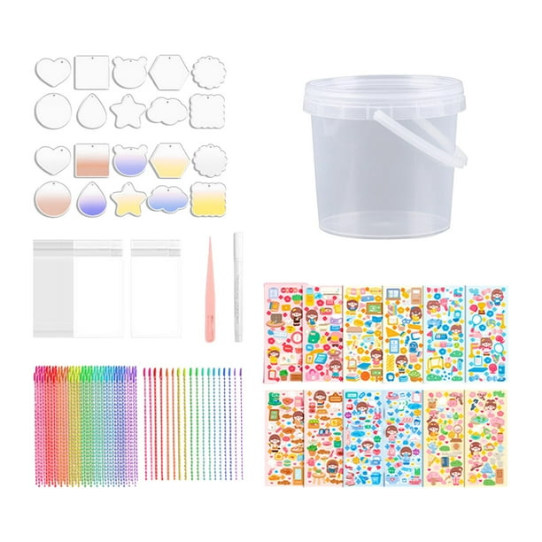 Goo Card-Juego de pegatinas de Guka, decoración artesanal para niños, almacenamiento de insumos para fiestas, cubo, cadenas de cuentas, juego de manua Cantidad 175