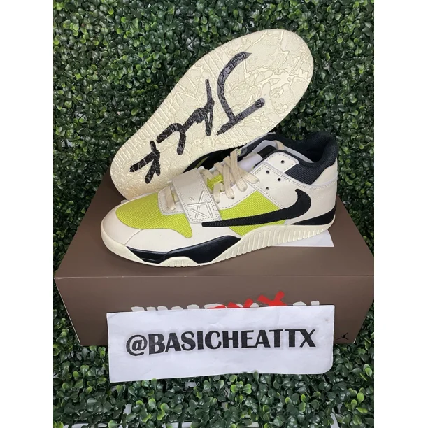 Size 10.5 Men - Jo r-dan Jumpman Jack TR Travis Scott Bright Cactus FZ8117-102 NEW