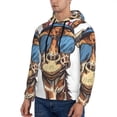 thumbnail image 3 of Naloa American Giraffe Style Men's Casual Hooded Collar Drawstring Hoodies Pullover Sweatshirts Casual Long Sleeve Shirts-3X-Large, 3 of 7