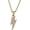 Gold, variant on Hip Hop Lightning Pendant Necklace for Women Men Hip Hop Punk Crystal Lightning Bolt Chain Necklace Fashion Rock Party Jewelry