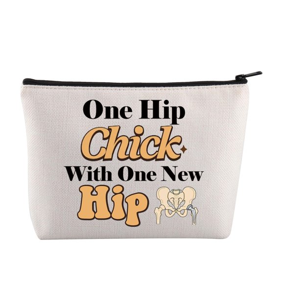 JYTAPP Hip Operation Themed Cosmetic Bag One Hip Chick With One New Hip Hip Replacement Recovery Gift for Women C21