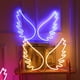 thumbnail image 4 of 1 pieza de luz de neón LED, alas de Ángel, luz nocturna USB, letrero decorativo para Bar, Pub, tienda, Club, garaje, decoración de fiesta en casa JAMW Sencillez, 4 of 5