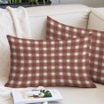thumbnail image 2 of Brown White Checkered Throw Pillow Cover 20 x 36 Inch Decorative Pillow Cover Farmhouse Plaid Buffalo Elegant Lumbar Pillowcase Seasonal Rectangle Cushion Case for Couch Sofa Bed Living Room, 2 of 9