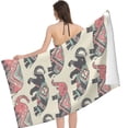 thumbnail image 2 of PHYHOO Vintage Print Elephant , Sand Free Microfiber Beach Blanket, Quick Dry Absorbent Bath Towels for Swimming Pool, Camping, Picnic, Yoga Gym Sports 30x60in, 2 of 8