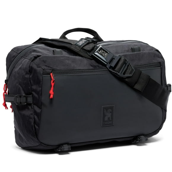 Chrome Industries Kadet Max Messenger Bag - Mochila cruzada para hombres y mujeres con hebilla de liberación rápida - Negro XRF