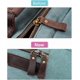 thumbnail image 2 of Updated Double Zipper Version Unisex Vintage Canvas Genuine Leather Travel School Bag 15.6 Laptop Backpack Rucksack Daypack Casual Daypacks (Coral Gre, 2 of 4