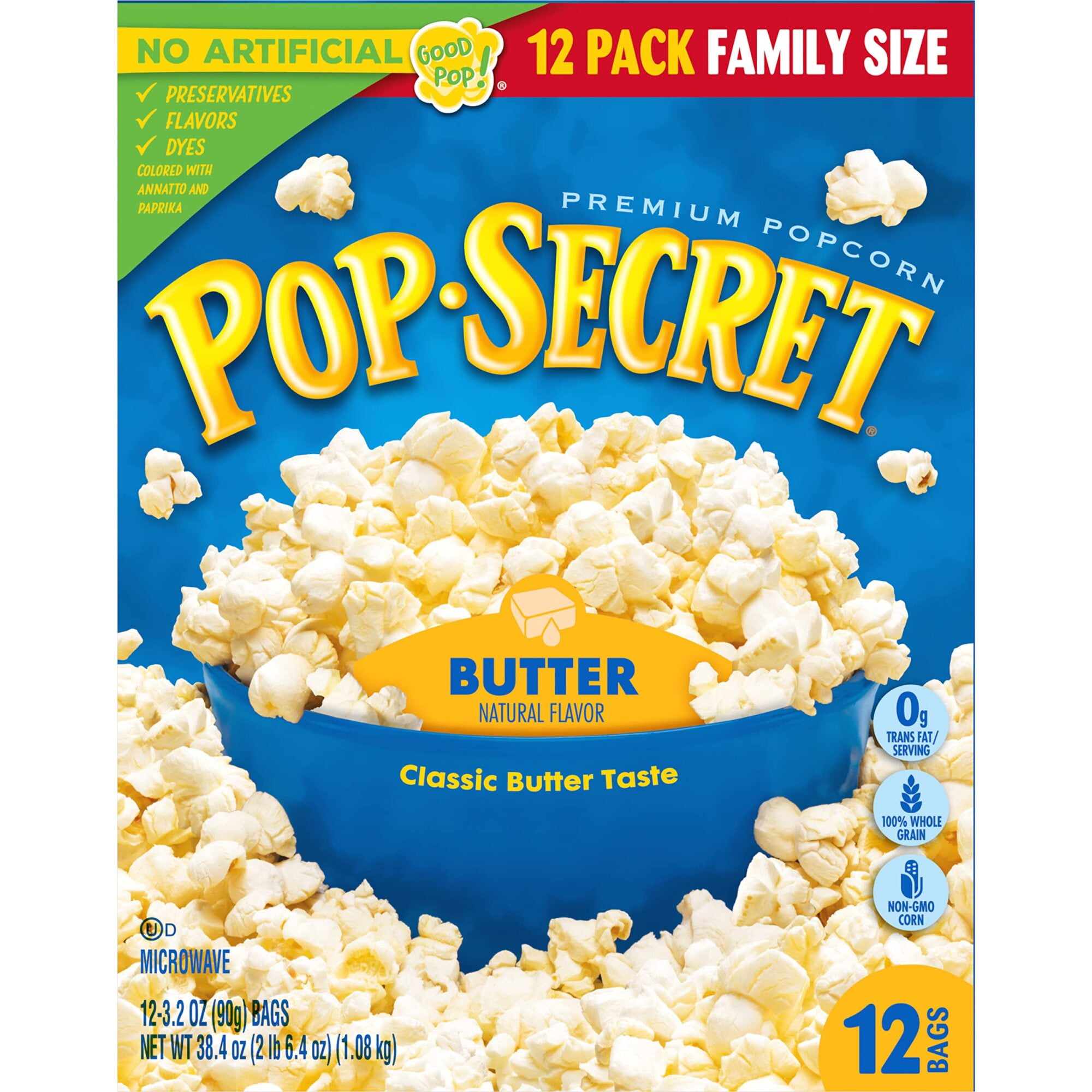 Pop Secret Microwave Popcorn Butter Flavor (Pack of 5)