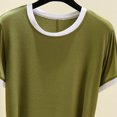 thumbnail image 5 of QSAWXQZ Women's Pajama Top Crew Neck Short Sleeve Stretchy Tee Lightweight Soft Sleepwear Lounge Shirt L, 5 of 5