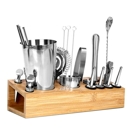 Bartender Kit 26-Piece Cocktail Shaker Set Stainless Steel Barware Sets
