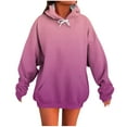 thumbnail image 3 of Aboser Oversized Hoodies for Women Fall Fashon Gradient Graphic Sweatshirts Loose Fit Casual Pullover Cozy Long Sleeve Hoodie Tops with Pocket Hot Pink M, 3 of 6