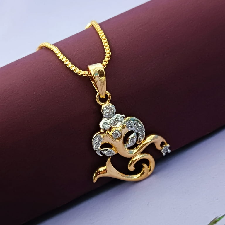 Buy Dainty Charm Pendant Statement Necklace Cubic Zirconia Gold Online in  India 