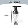 thumbnail image 3 of DJN Up to 70% Off Glass&Bottle Stainless 400ml Glass With Graduated Shaker Formula Shaker Cup Milk Tea Shaker Stainless Mixing Cup Shaker Glass Shaker Glass Black One Size, 3 of 8