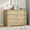 Natural, variant on Memoryfield 6 Drawer Wooden Double Dresser for Bedroom, Modern Wide Chest of Drawers with Deep Storage & Large Top, Storage Cabinet for Bedroom, Living Room, Black