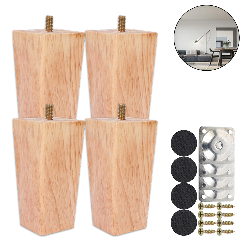 Willstar Height Sofa Legs Set of 4 Wooden Furniture Legs Wood Sofa Legs Solid Replacement