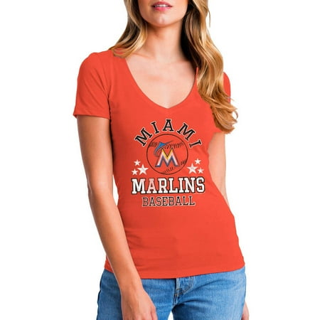 Marlins Rocks - MLB Miami Marlins Women's Short Sleeve Team Color Graphic Tee