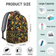 thumbnail image 6 of Black Sunflower Backpack for School,Cute School Bag,Schoolbag with Adjustable Shoulder Straps & Padded Back,15.3"x11"x7.1"., 6 of 6