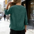 thumbnail image 4 of Iyufng V-Neck Tops for Women Short Sleeve Solid Color Loose-Fit Blouses Summer Casual Tops, 4 of 6