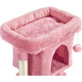 thumbnail image 4 of ZOPan Cat Tree with Extra Large Plush Perch, Soft Cat Condo & Sisal-Covered Scratching Posts for Large Cats, Kittens Cats, 23.5 Inches, Pink, 4 of 10