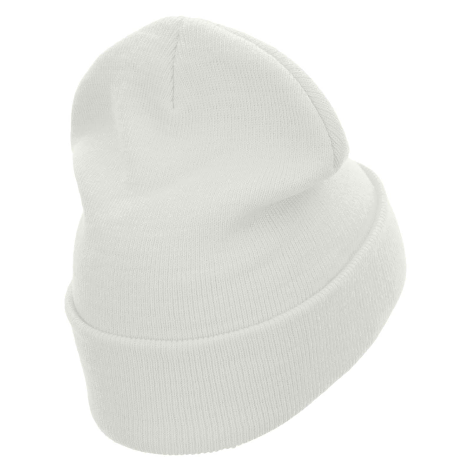 Skull And Sword Embroidered 12 Inch Long Knitted Beanie - Orange