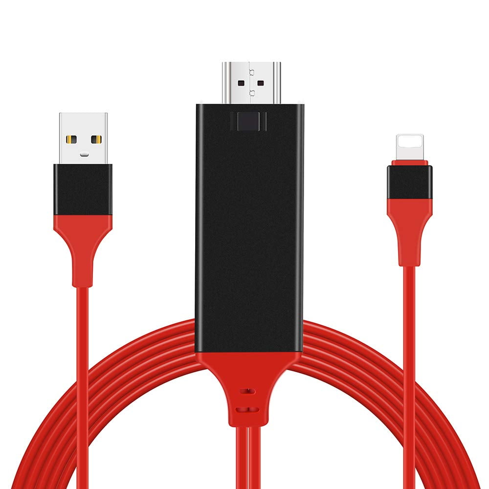 Compatible with iPhone iPad to HDMI Cable, HDMI Cord Digital AV HDMI