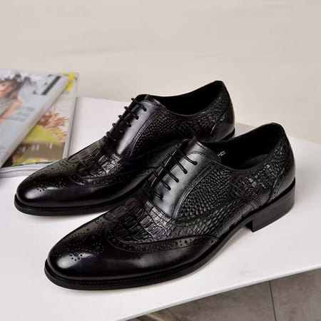 

Gubotare Men s Oxfords Men s Oxford Dress Sneakers Formal Business Dress Shoes for Men (Black 12.5)