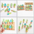 thumbnail image 4 of EeaseCA 10pcs Cactus Wooden Photo Clips Photo Display Clamps Picture Clip with 1pc Rope, 4 of 8