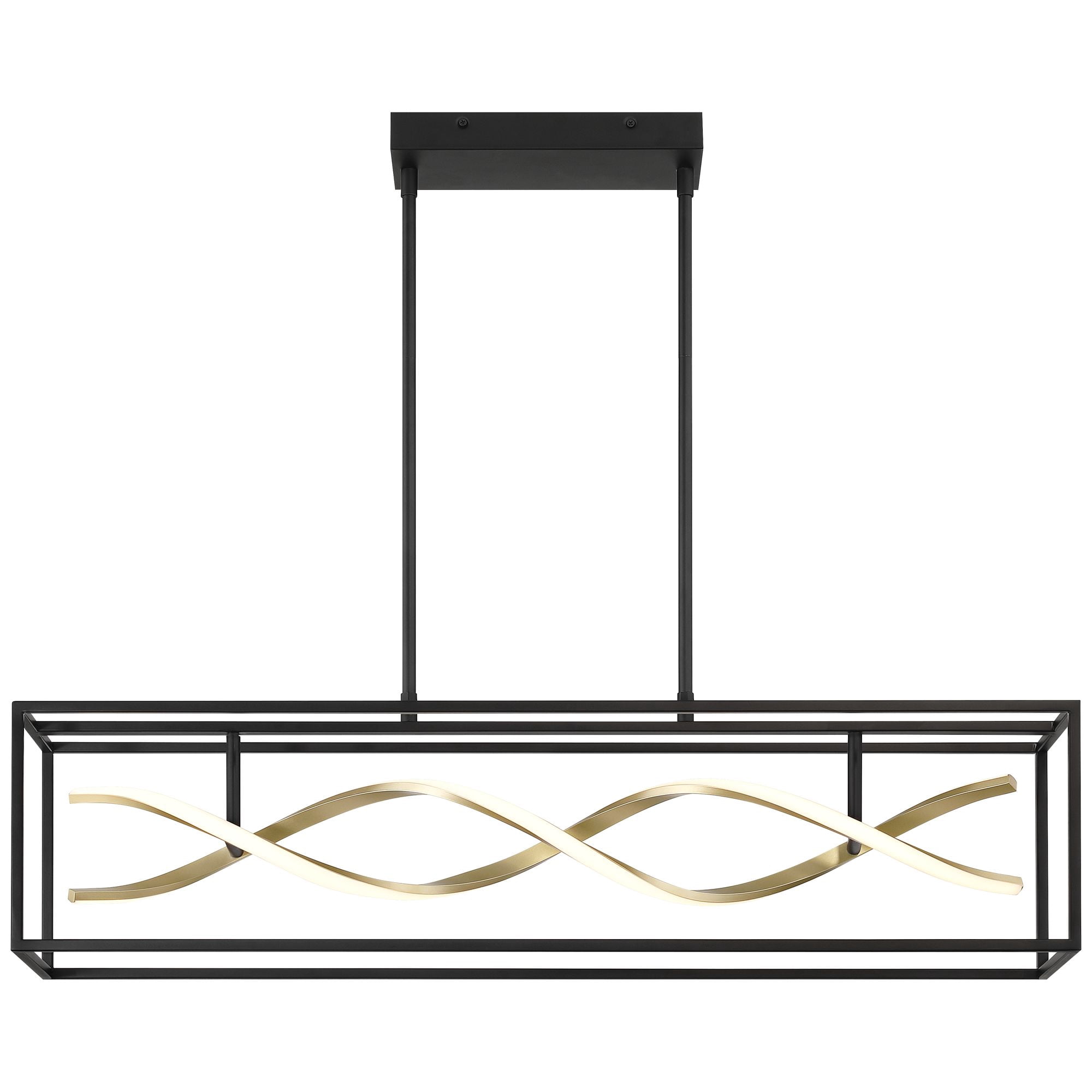 Possini Euro Design Cheva 35 1/2" Modern Pendant Chandelier Ceiling Light Fixture Dining Room Over Table Kitchen Island LED Black Sand Gold Finish