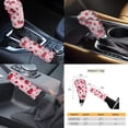 thumbnail image 6 of Jeiento Pink Strawberry Car Seat Covers Full Set for Car Front Rear Seat Covers, Headrest Cover, Coasters, Gear Shift Knob and Handbrake Cover, Cute Auto Accessory for Women Girls Universal Fit, 6 of 8