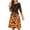 Orange Halloween Bats, variant on FKELYI Halloween Moon Women Dress Size XL Durable Ghost Pumpkins Swing Skater Dress Knee Length Soft Woman Long Sleeve Casual Dress