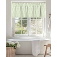 thumbnail image 4 of Baroque Pattern Valances for Windows Green Vintage Abstract Flowers Texture Valance Rod Pocket Light Filtering Short Window Treatments Curtains for Kitchen Bathroom Living Room Bedroom, 42 x 18 Inch, 4 of 7