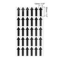 thumbnail image 2 of Small Arrow Sticker Label 1.2x0.4", 300 Pcs Adhesive Color Coding Sign Decal, Black, 2 of 5